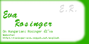 eva rosinger business card